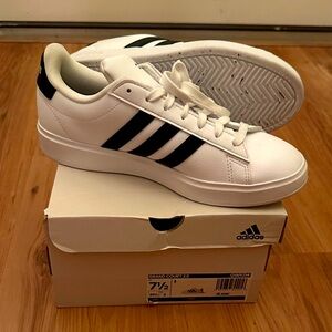 Adidas women’s Grand Court 2.0 White and Black Sneakers